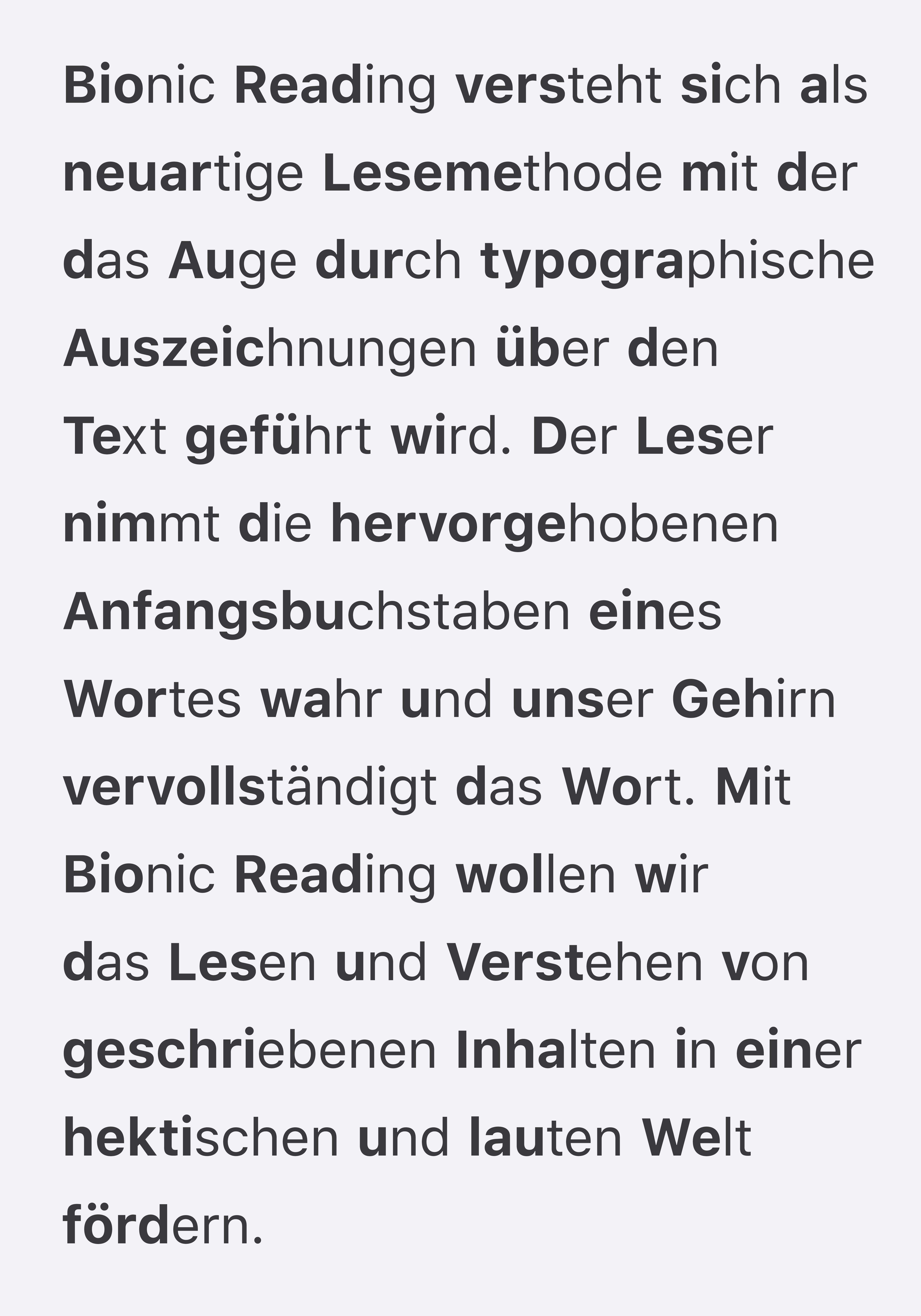 Bionic Reading reading mode