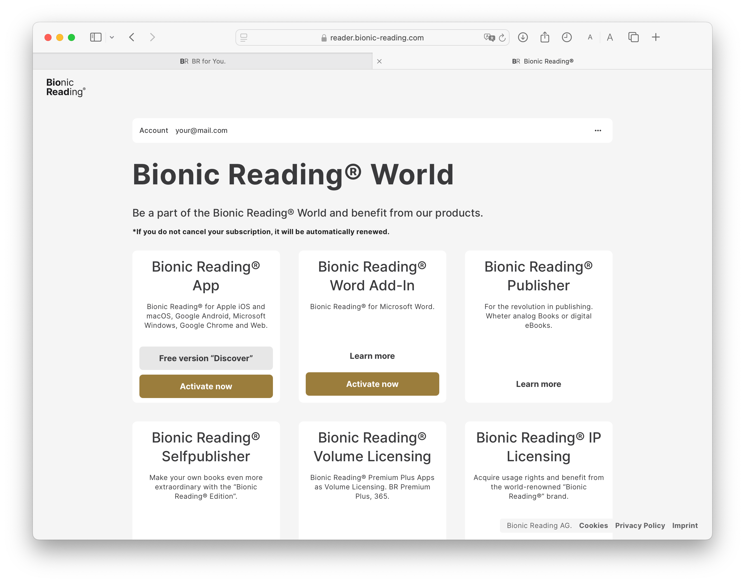 Bionic Reading® Discount