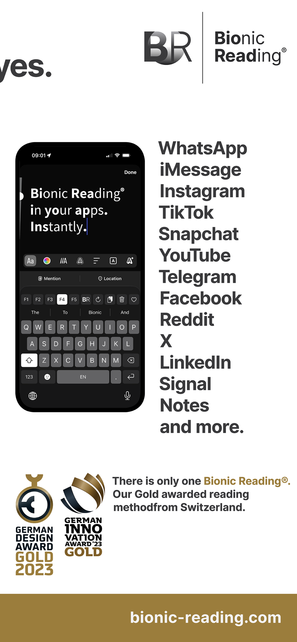 Bionic Reading® Font Keyboard.