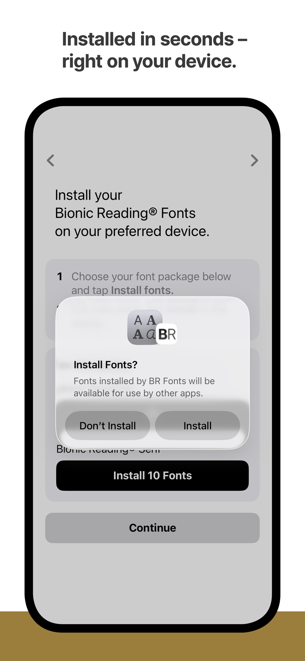 Bionic Reading® Fonts for iPhone & iPad.