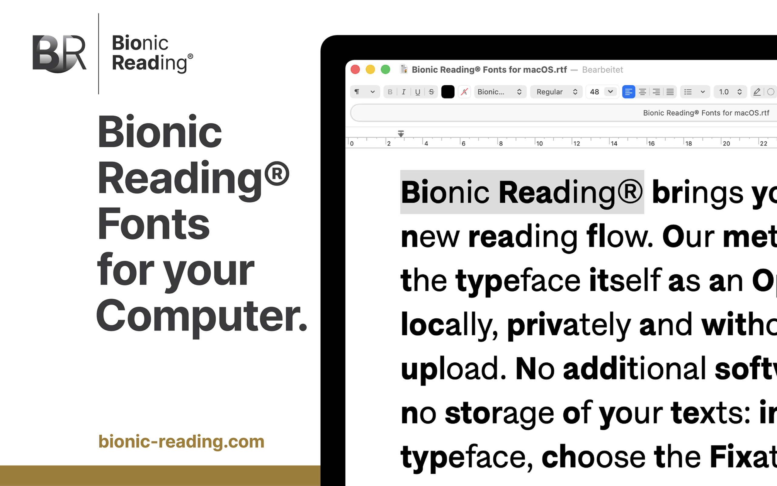 Bionic Reading® Fonts for Mac.