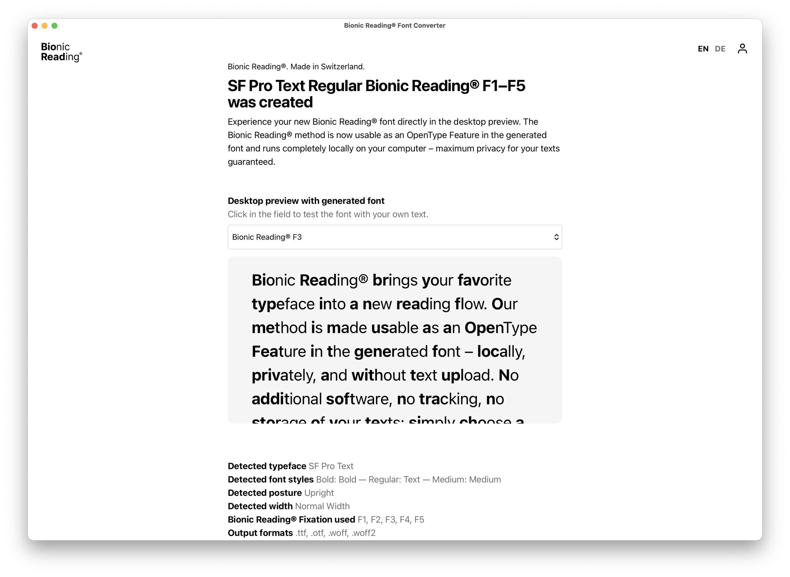 Bionic Reading® Font Converter.