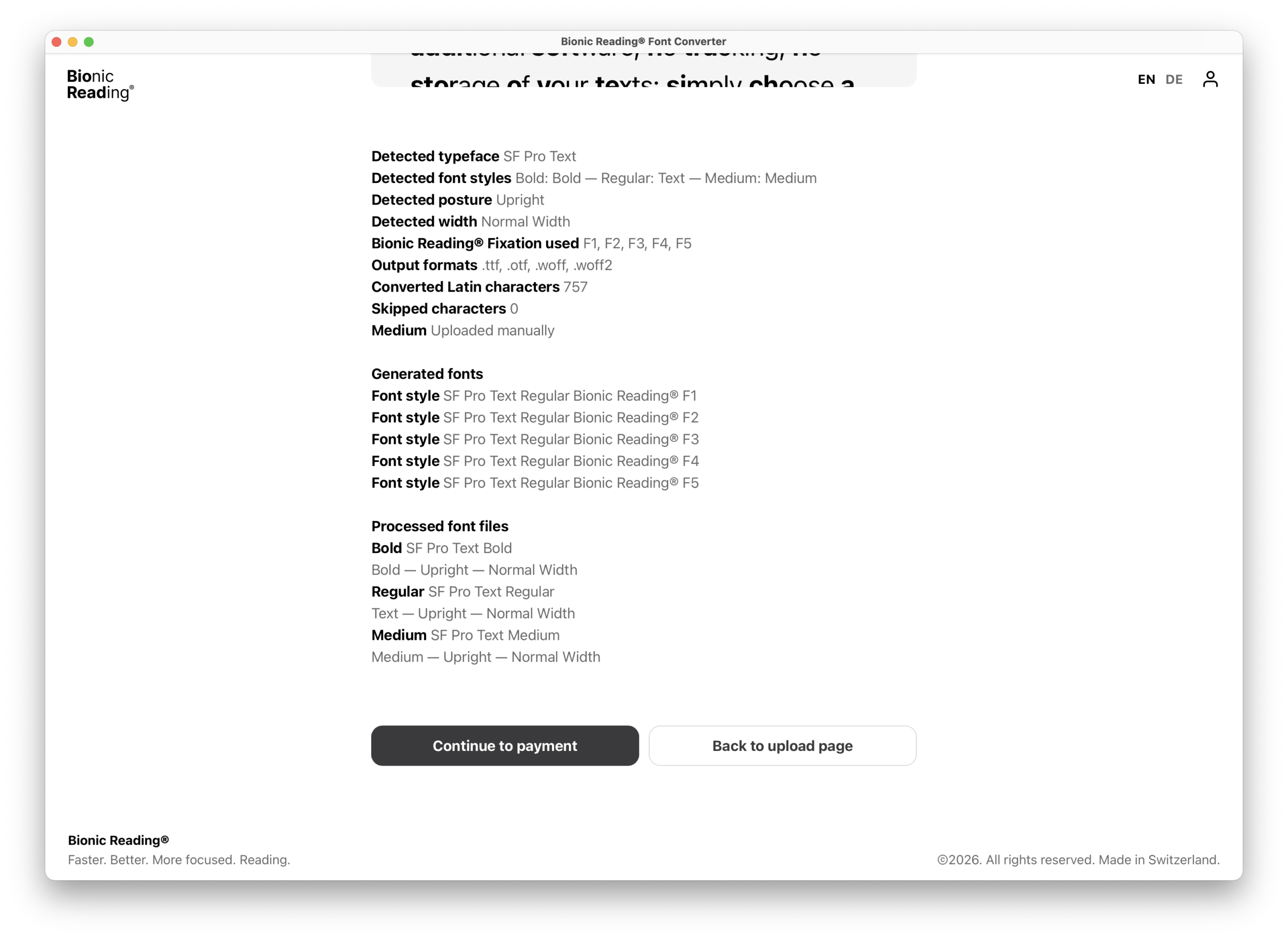 Bionic Reading® Font Converter.